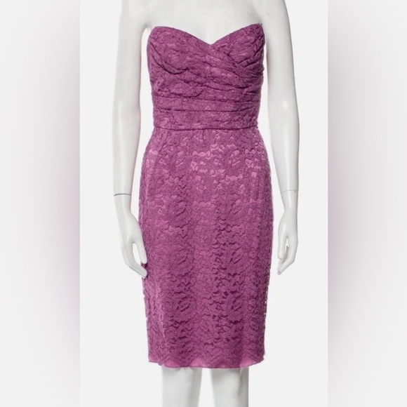 Dolce & Gabbana Fuchsia Lace Strapless Dress $2,350 IT40 US4 - Picture 13 of 15